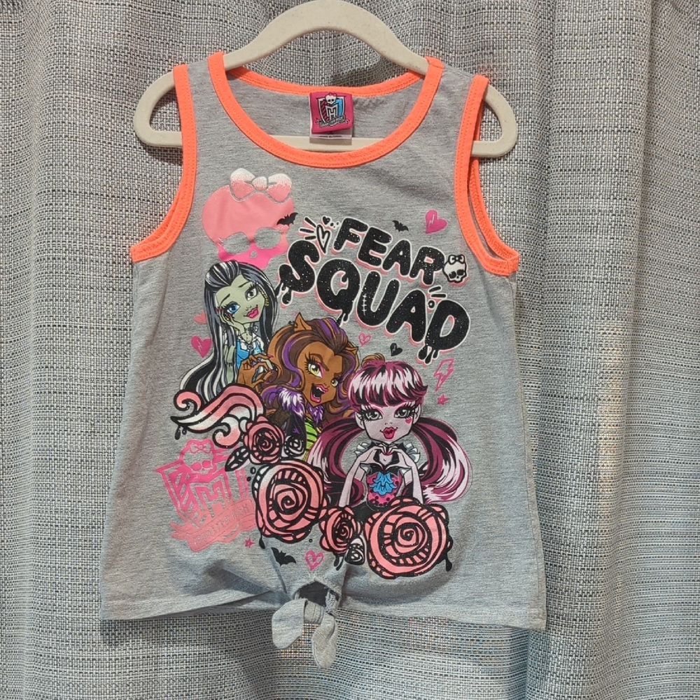 Monster High Gray and Orange Tank Top Fear Squad